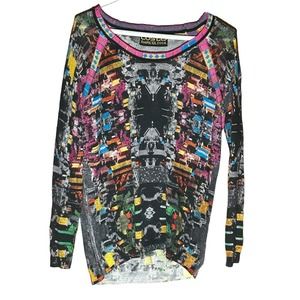 Custo Barcelona Sweater City lightweight wool long sleeve multicolored sweater